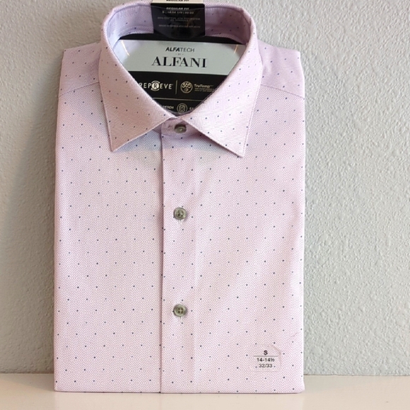 Alfani Men's Lavender Patterned Dress Shirt - Picture 1 of 6